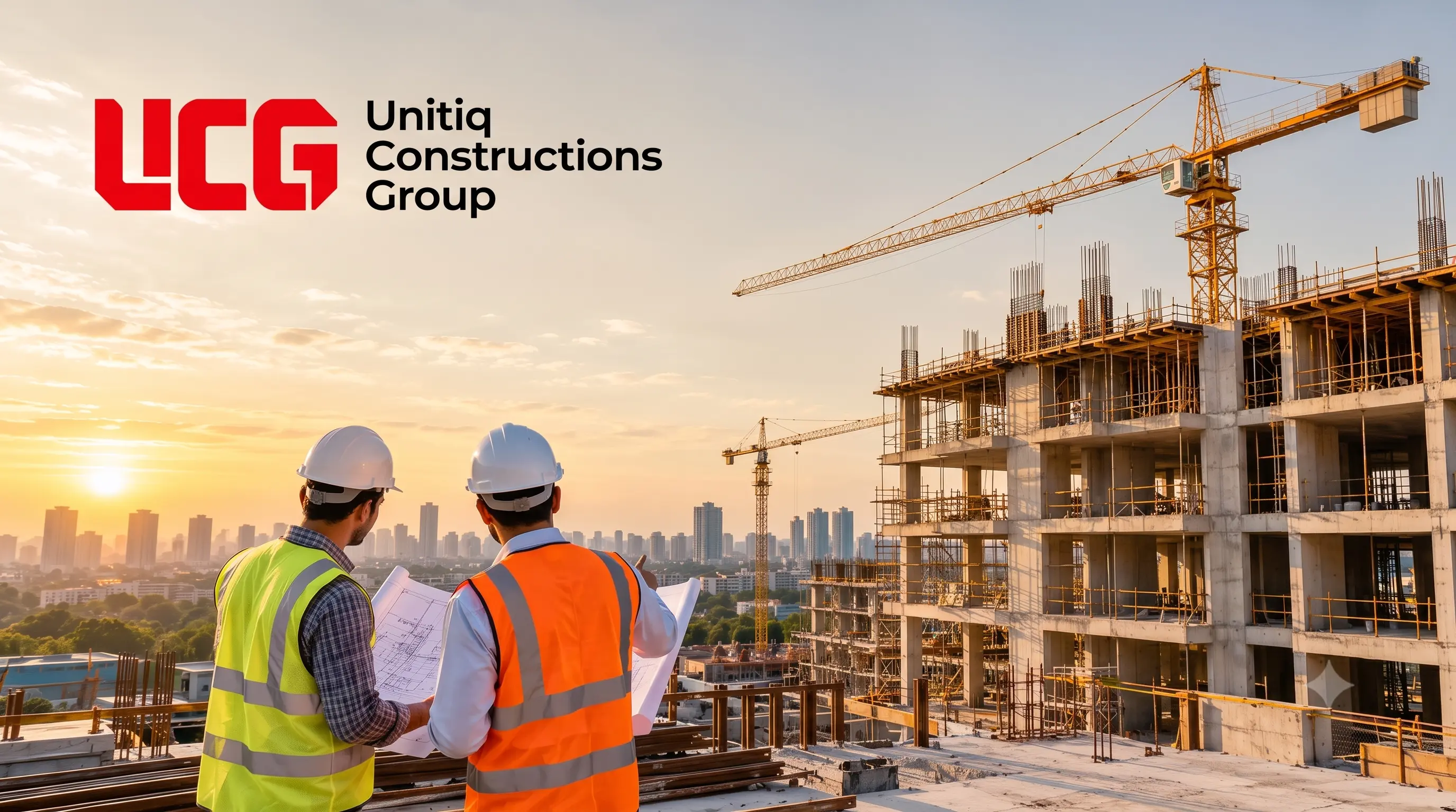 UCG construction website and social media project banner by Ad Your Dream