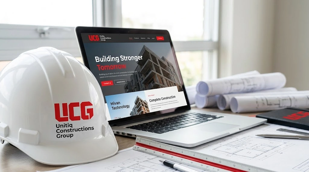 UCG construction website services interface