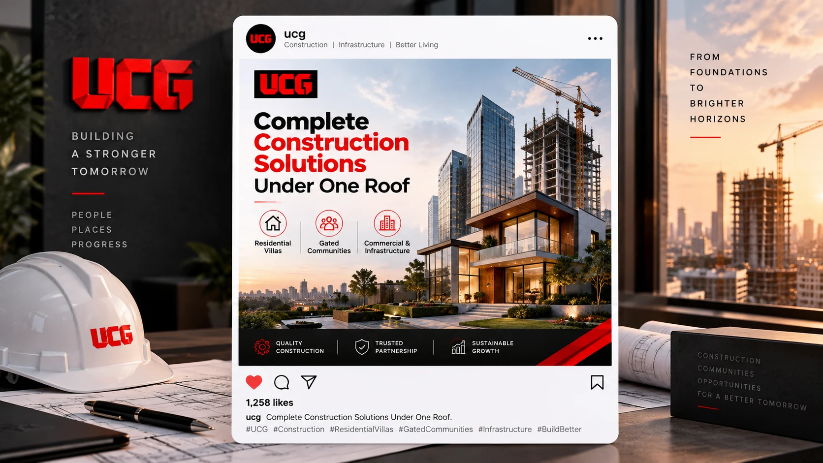 UCG construction social media creative by Ad Your Dream